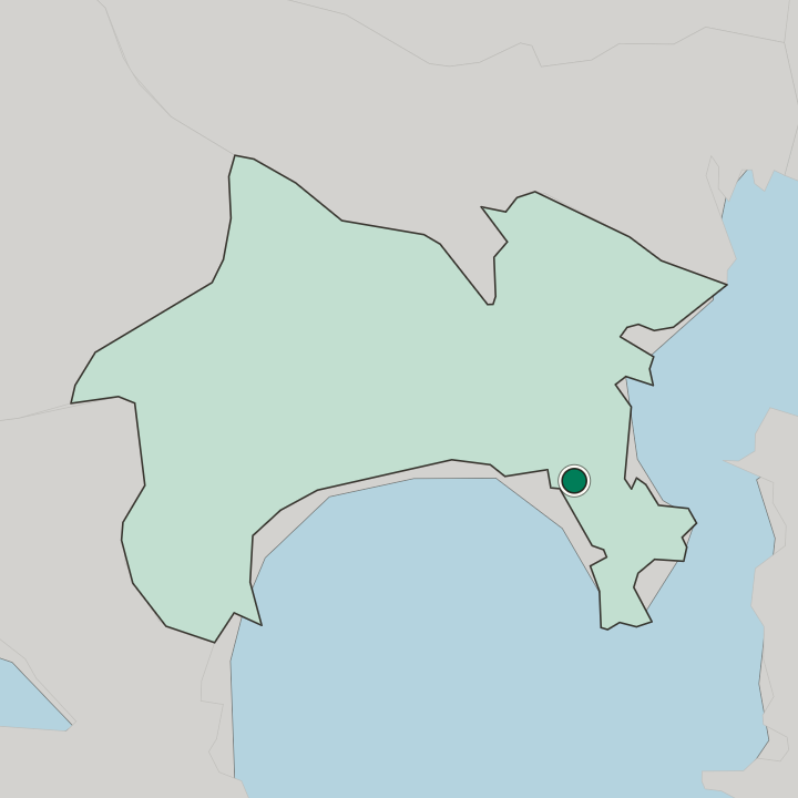 Map showing Zushi — In Kanagawa