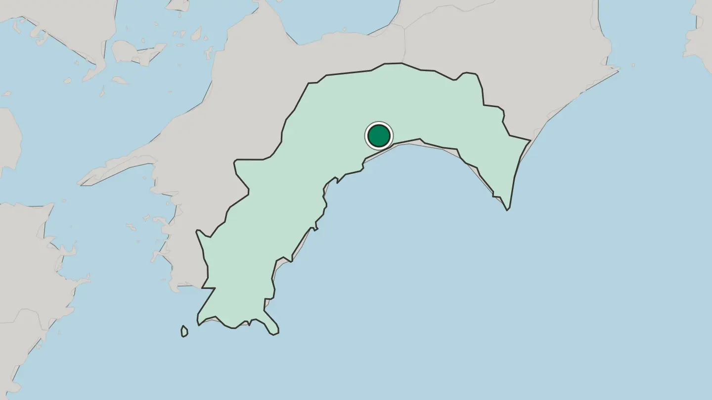 Map of Kochi in Japan