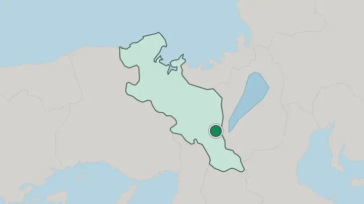 Map of Kyoto in Japan