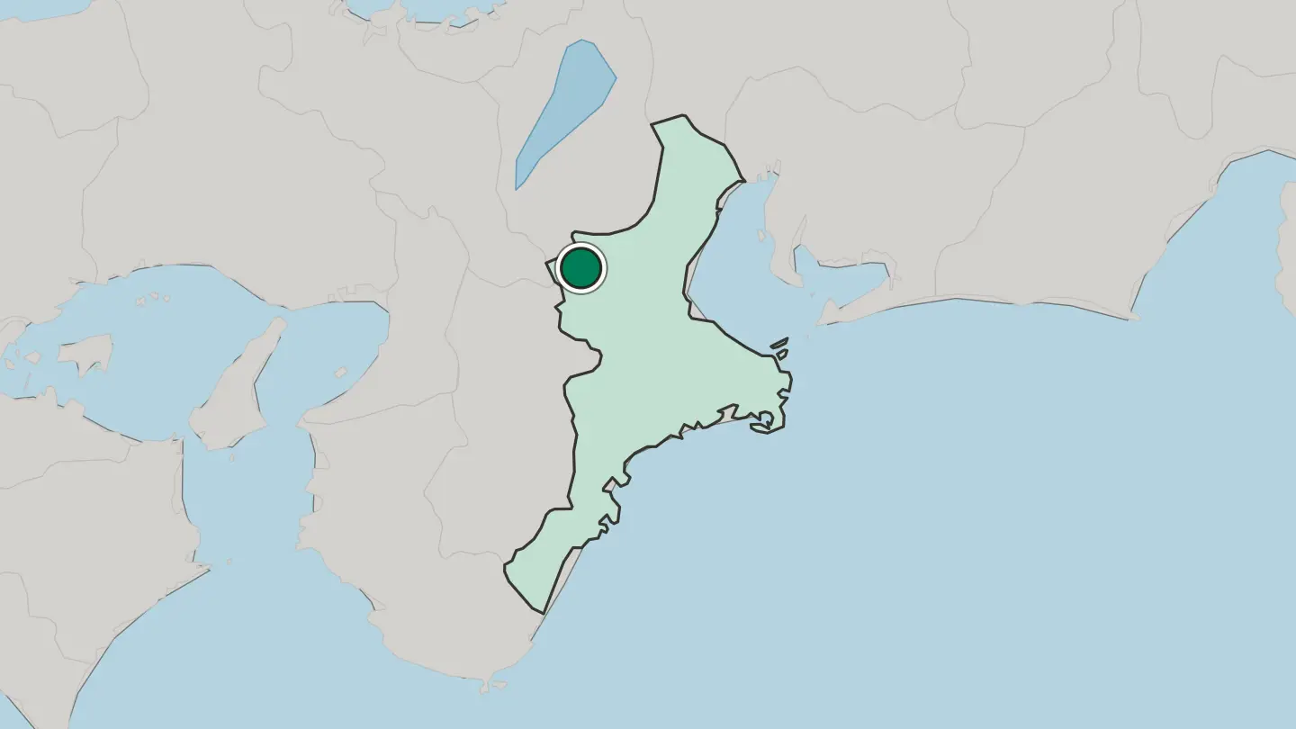 Map of Iga in Japan