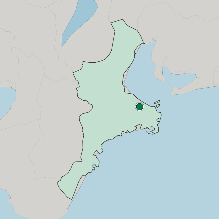Map showing Ise — In Mie-ken