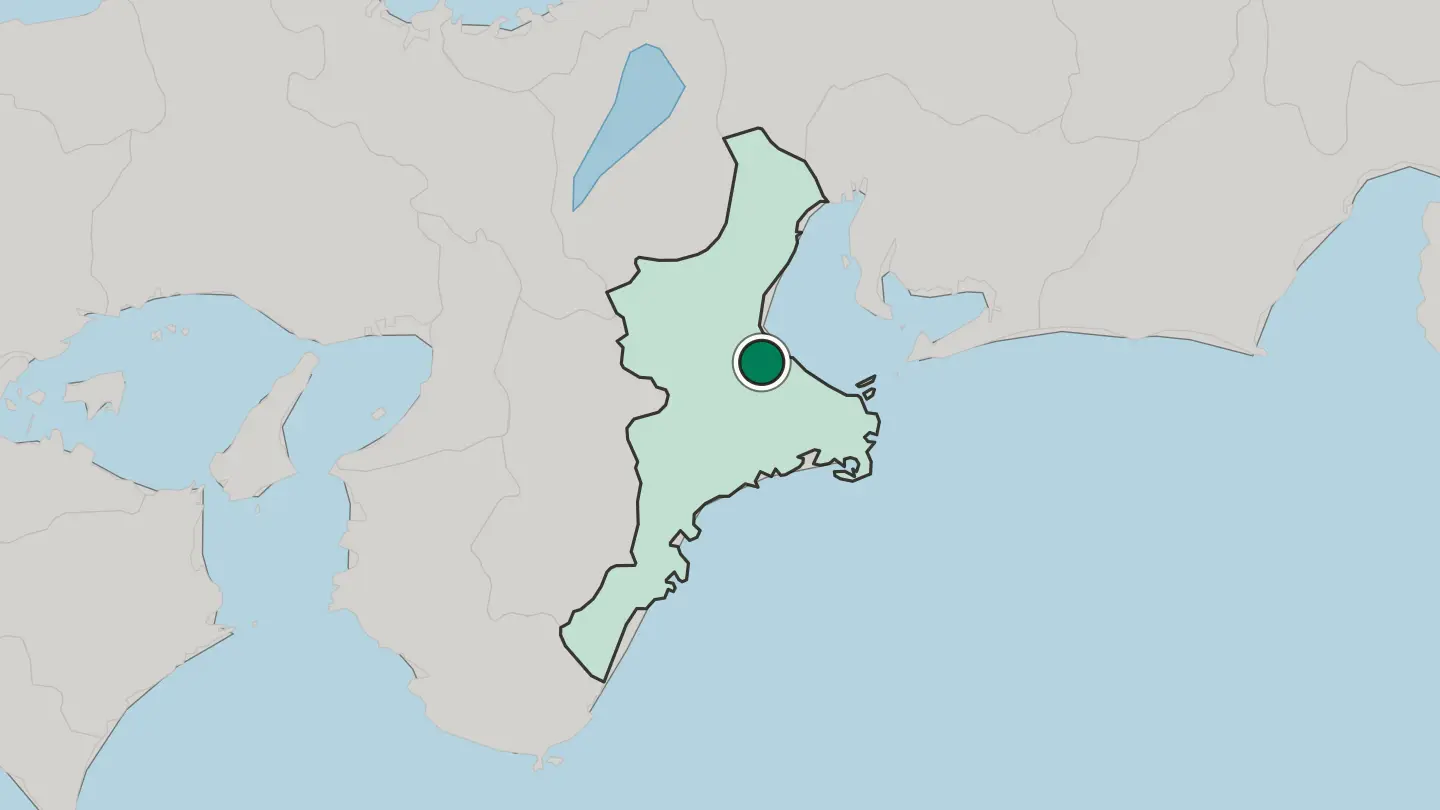Map of Matsusaka in Japan