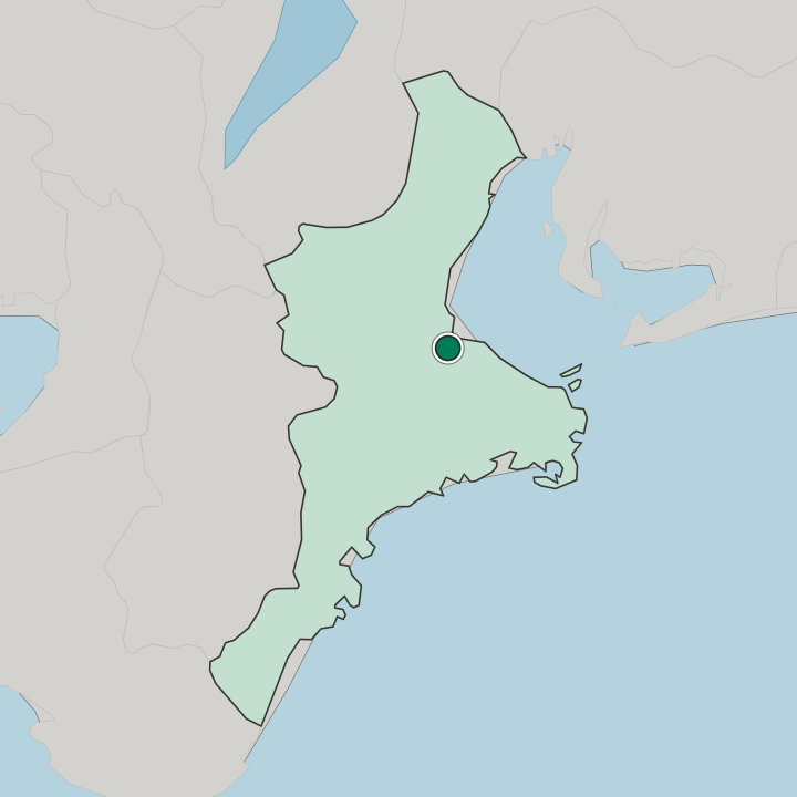 Map showing Matsusaka — In Mie-ken