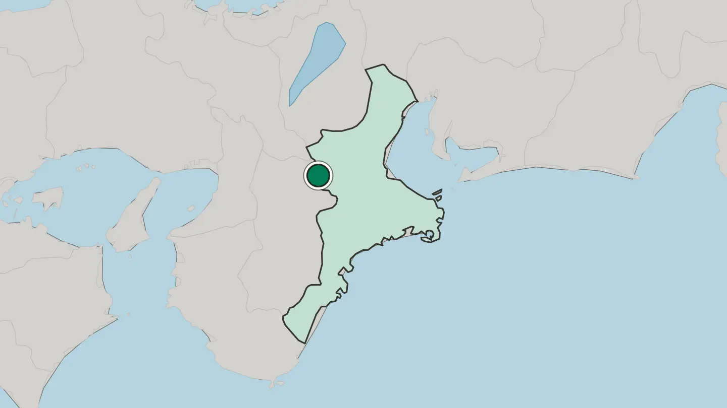 Map of Nabari in Japan