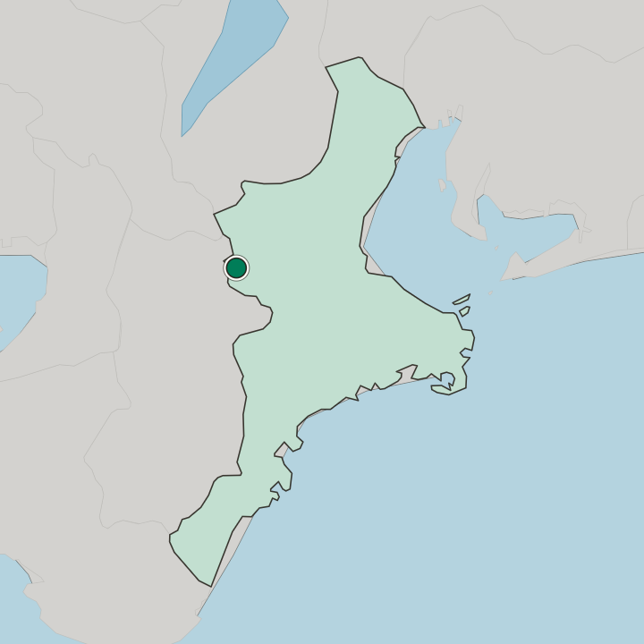Map showing Nabari — In Mie-ken