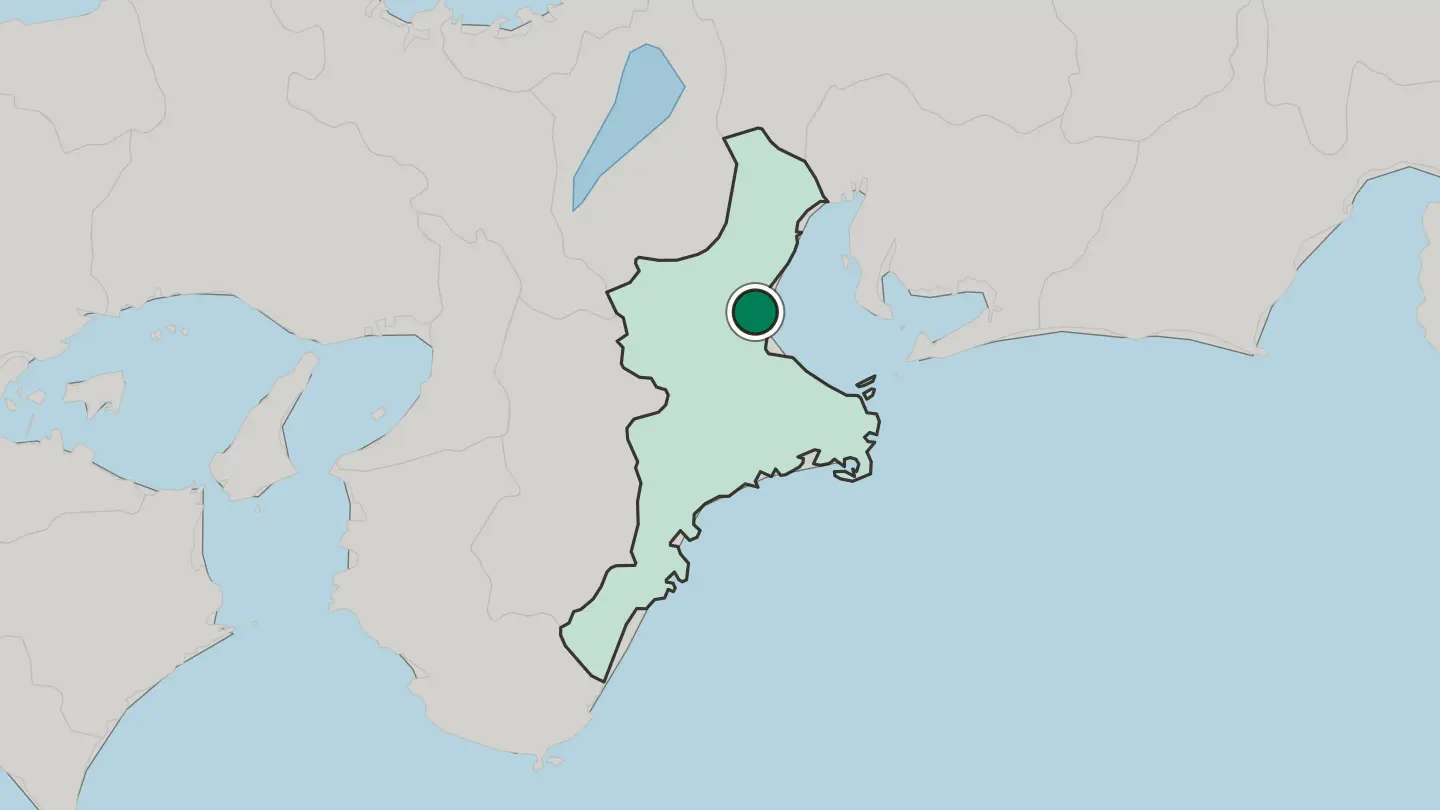 Map of Tsu in Japan