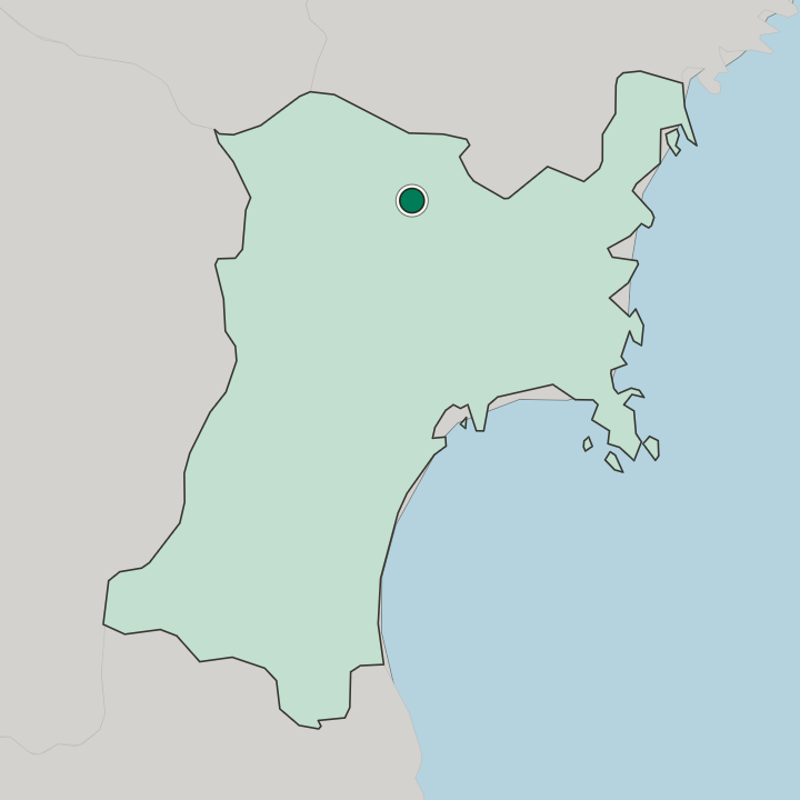 Map showing Kurihara — In Miyagi-ken