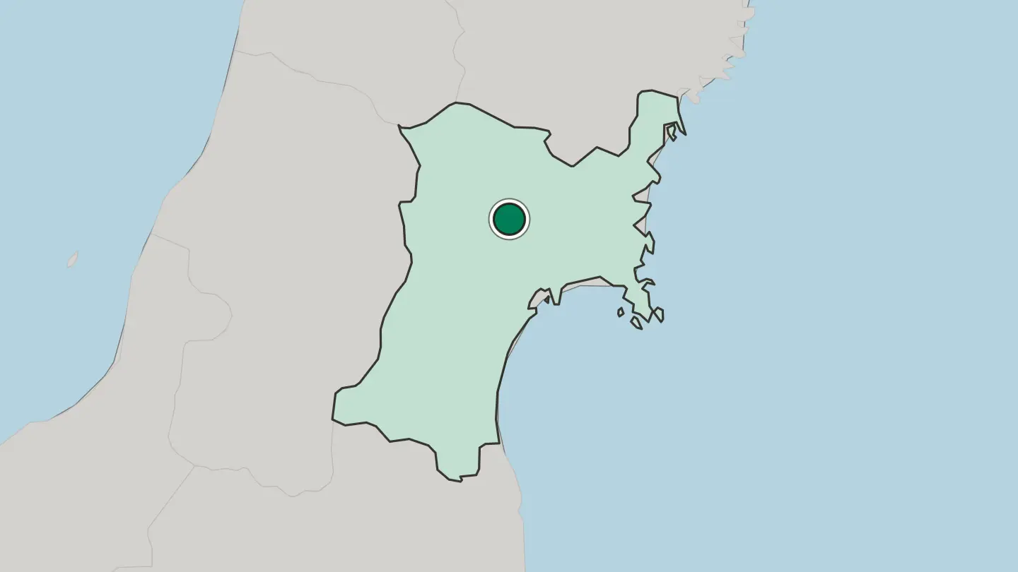 Map of Ōsaki in Japan