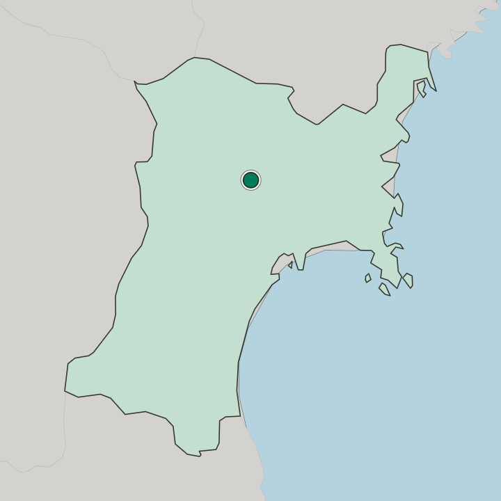 Map showing Ōsaki — In Miyagi-ken