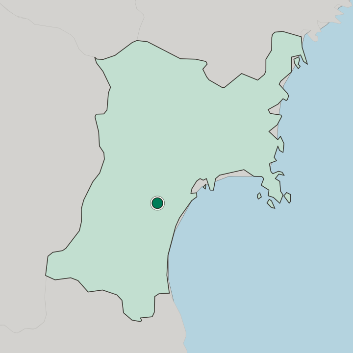 Map showing Sendai — In Miyagi-ken