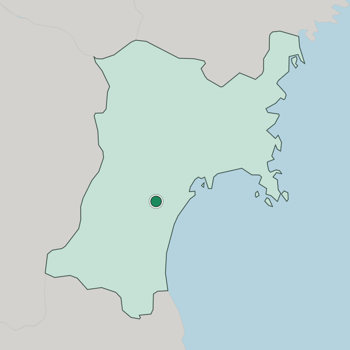 Map showing Sendai — In Miyagi-ken