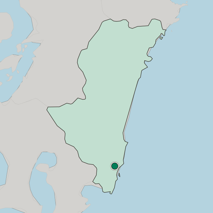 Map showing Nichinan — In Miyazaki