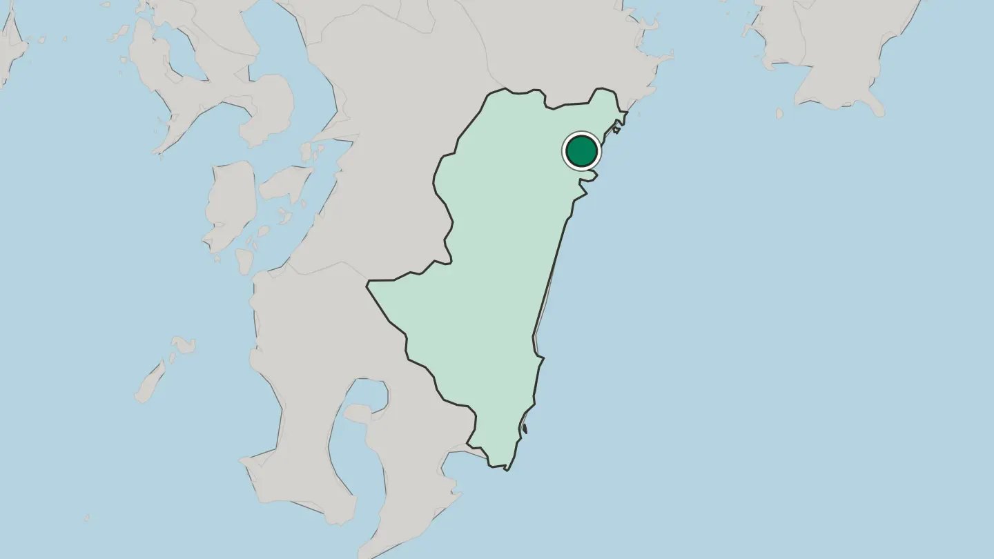 Map of Nobeoka in Japan