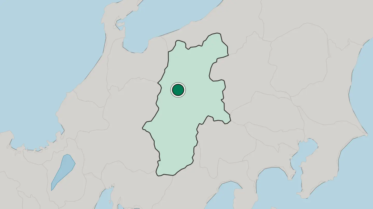 Map of Azumino in Japan