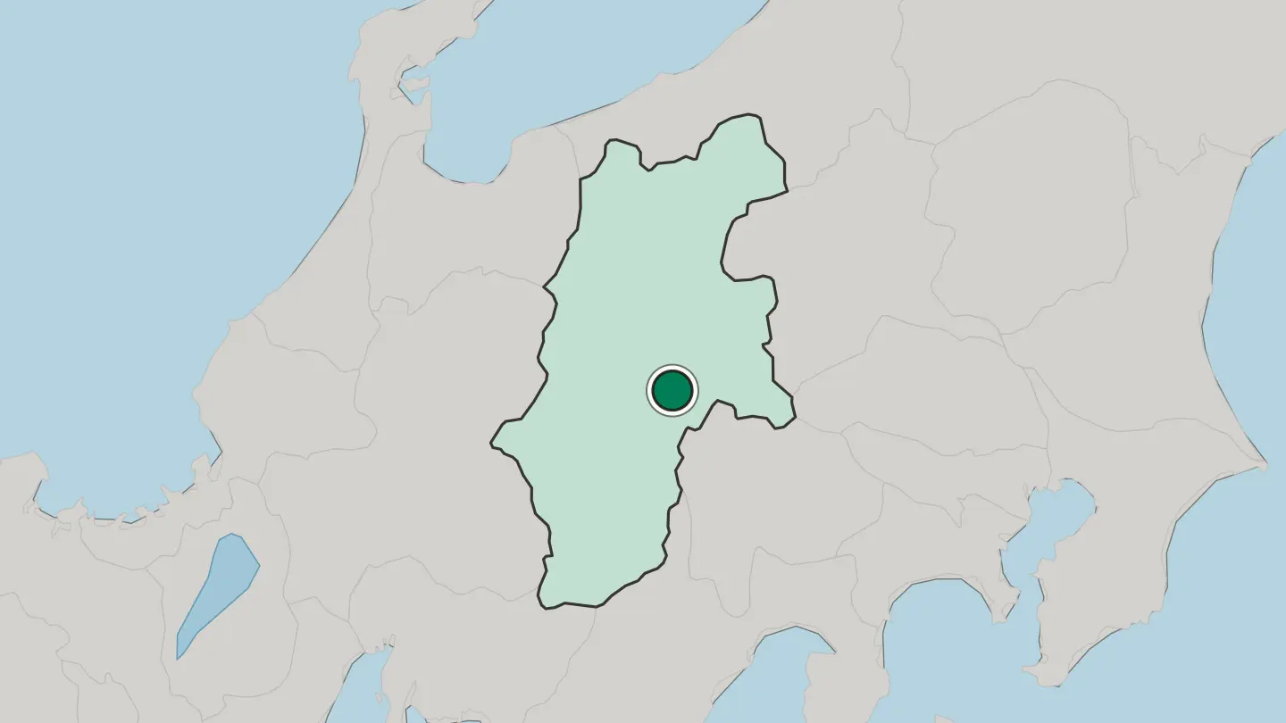 Map of Chino in Japan