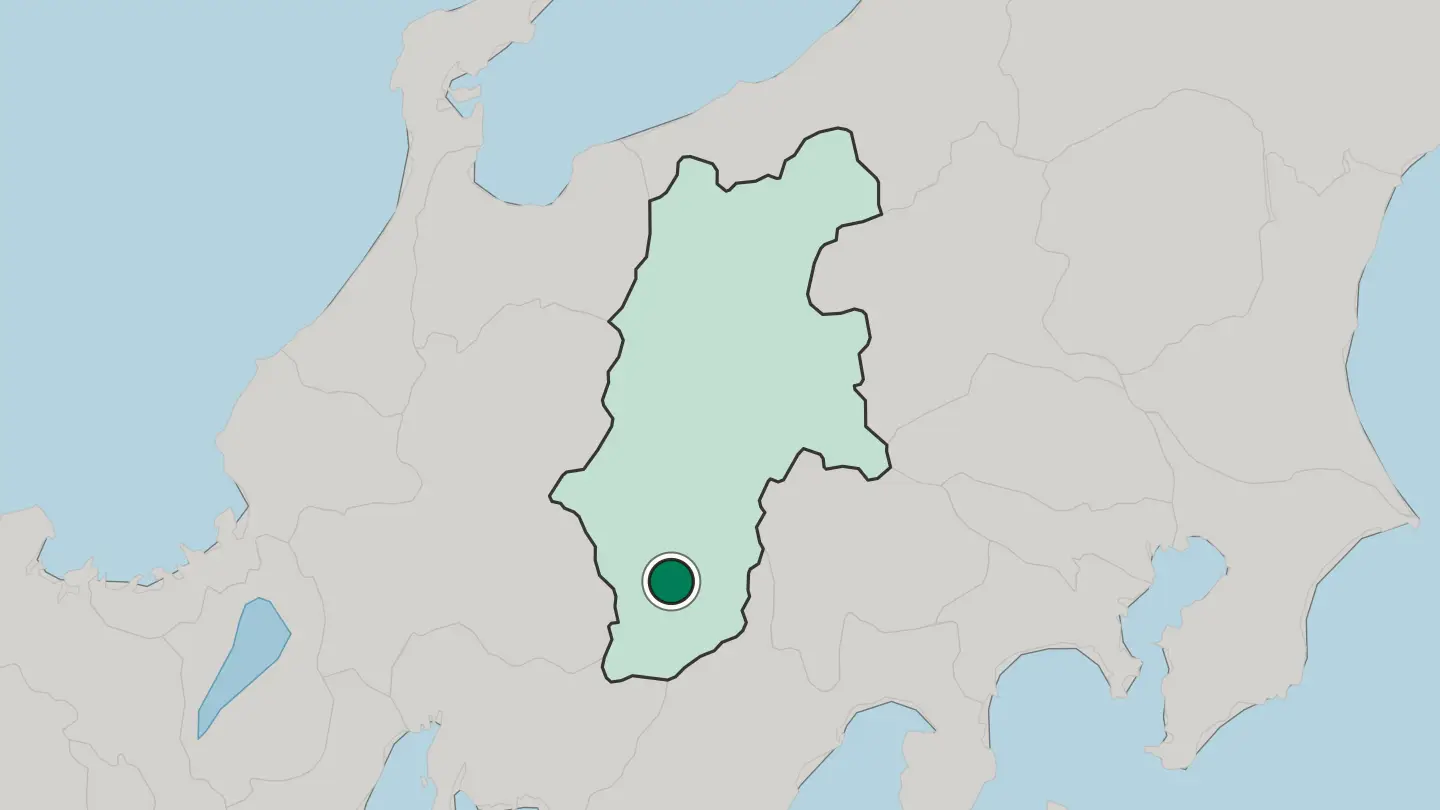 Map of Iida in Japan