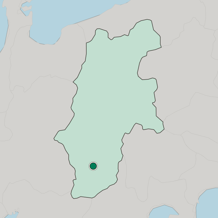 Map showing Iida — In Nagano-ken