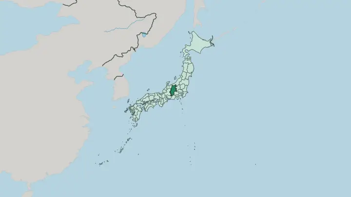 Map of Nagano-ken in Japan