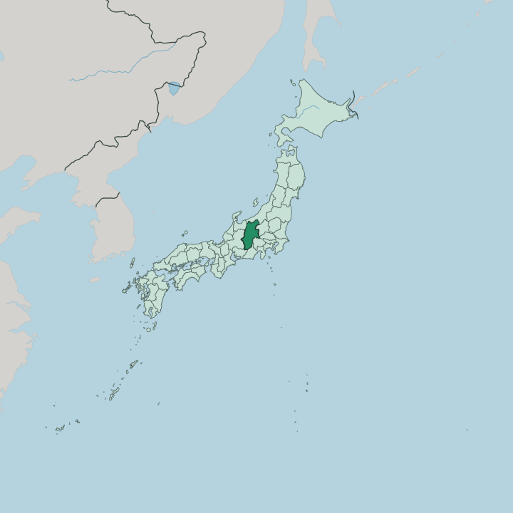 Map showing Nagano-ken — In Japan