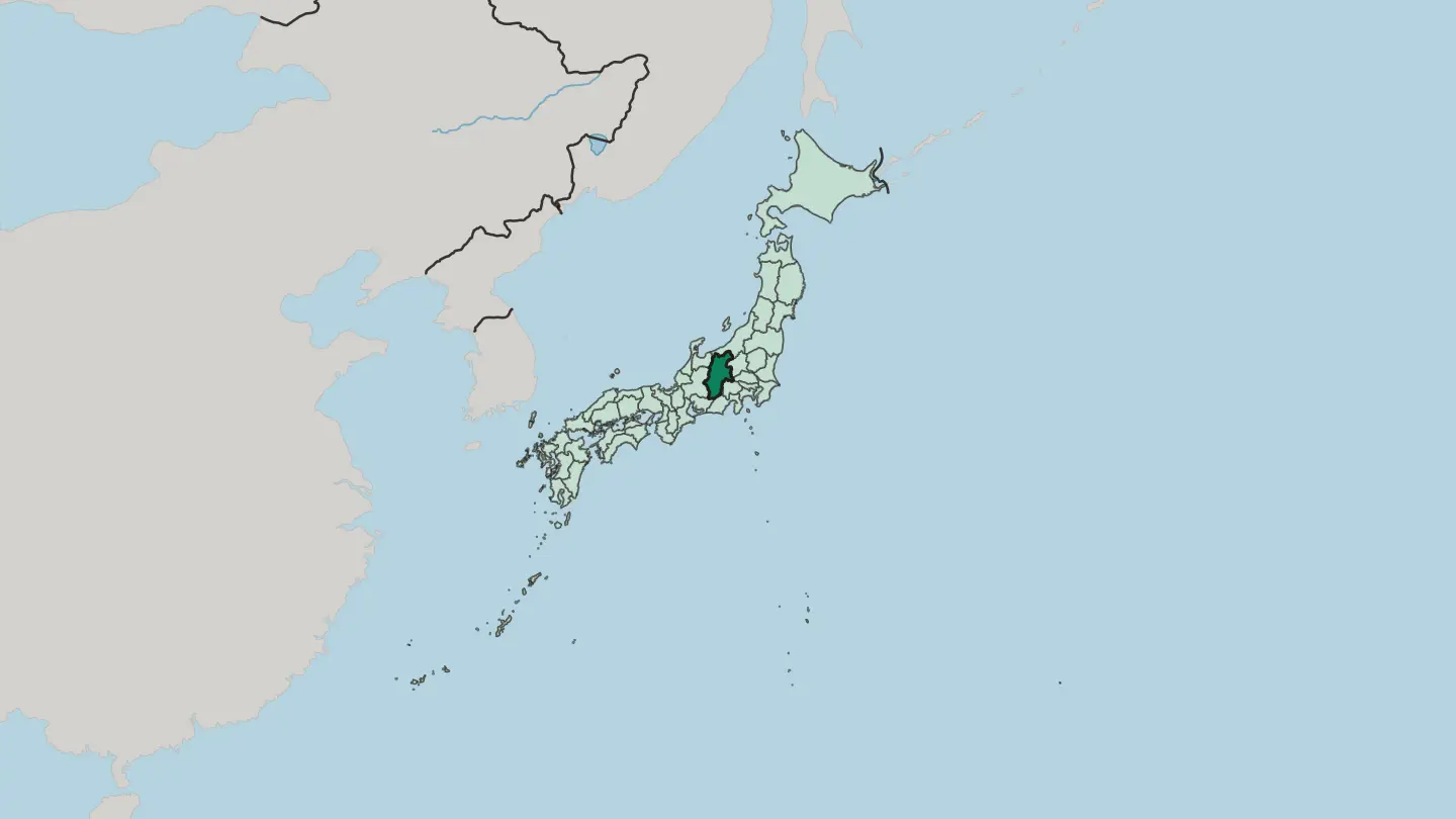 Map of Nagano-ken in Japan