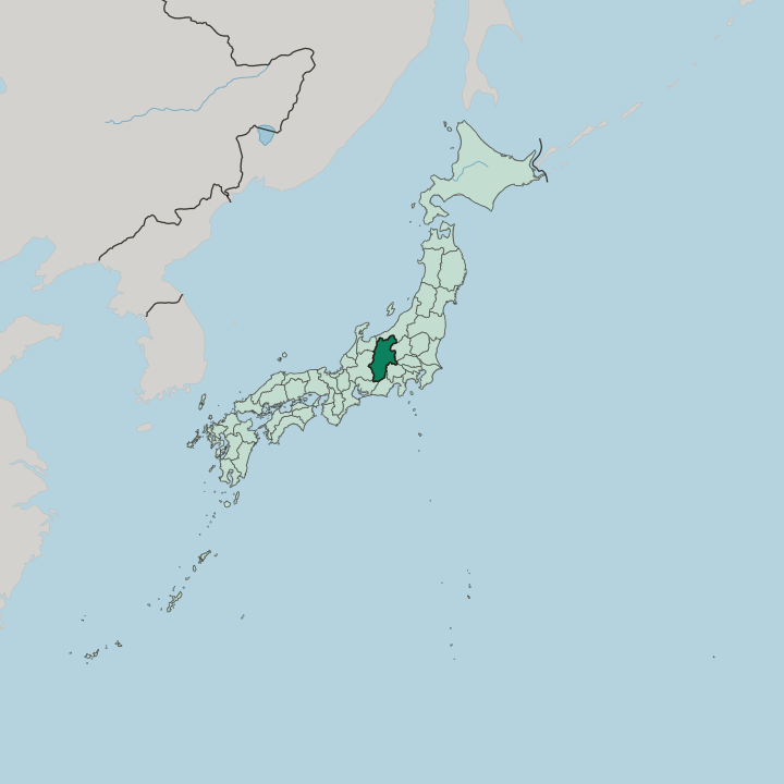 Map showing Nagano-ken — In Japan