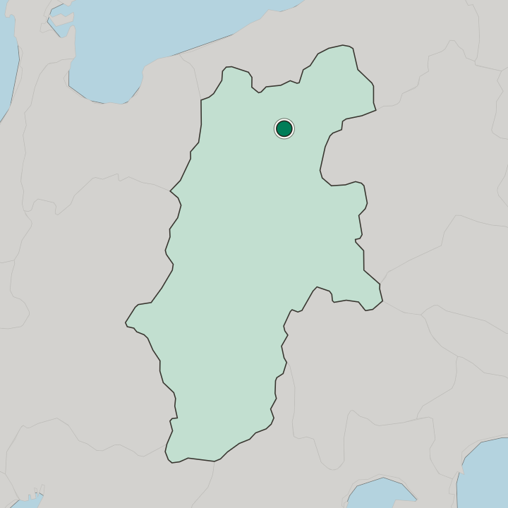 Map showing Nagano — In Nagano-ken
