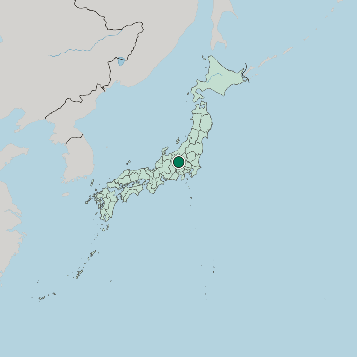 Map showing Saku — In Japan