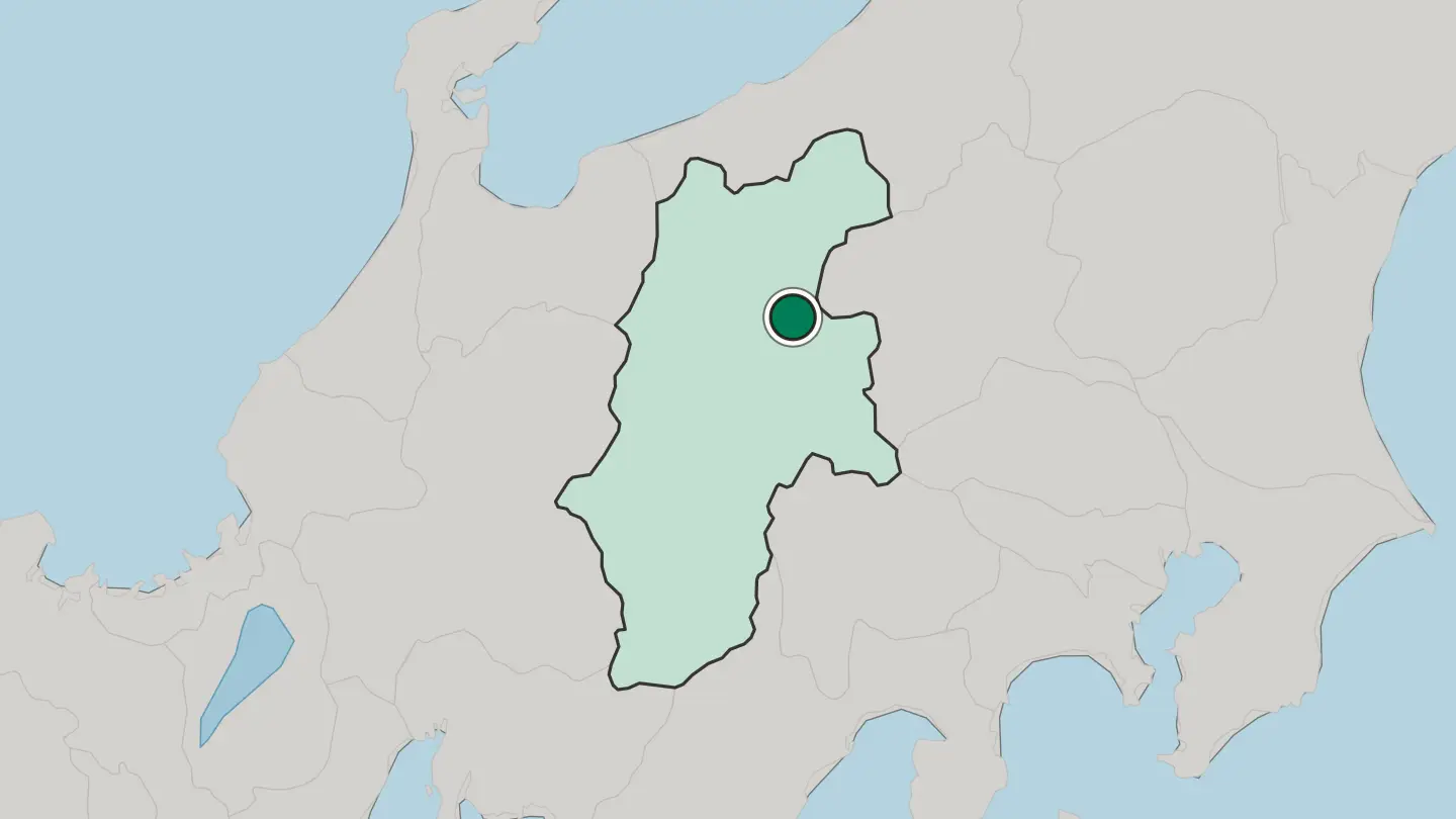 Map of Ueda in Japan