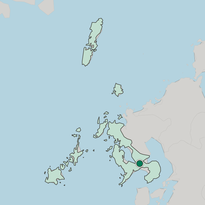 Map showing Isahaya — In Nagasaki Prefecture