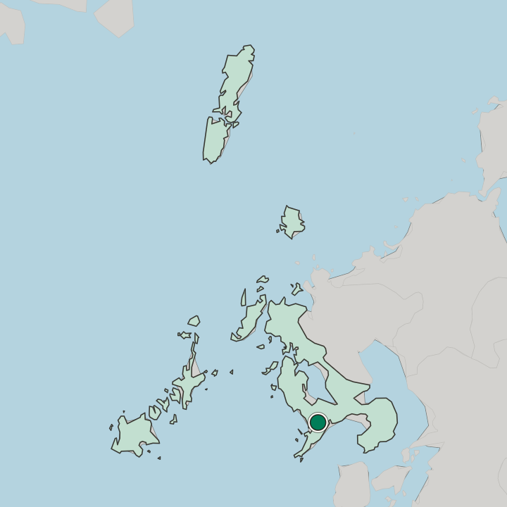 Map showing Nagasaki — In Nagasaki Prefecture