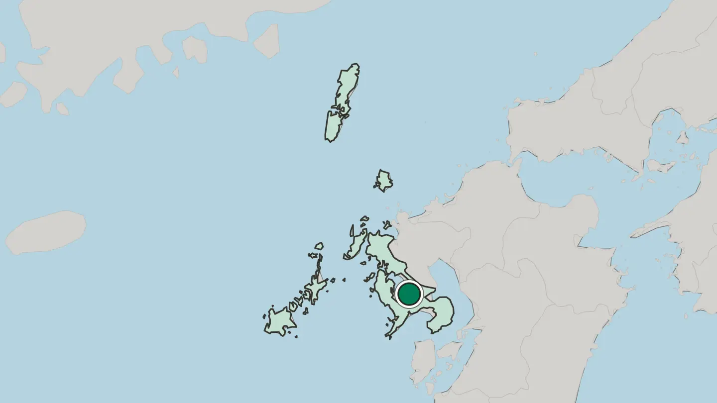 Map of Ōmura in Japan