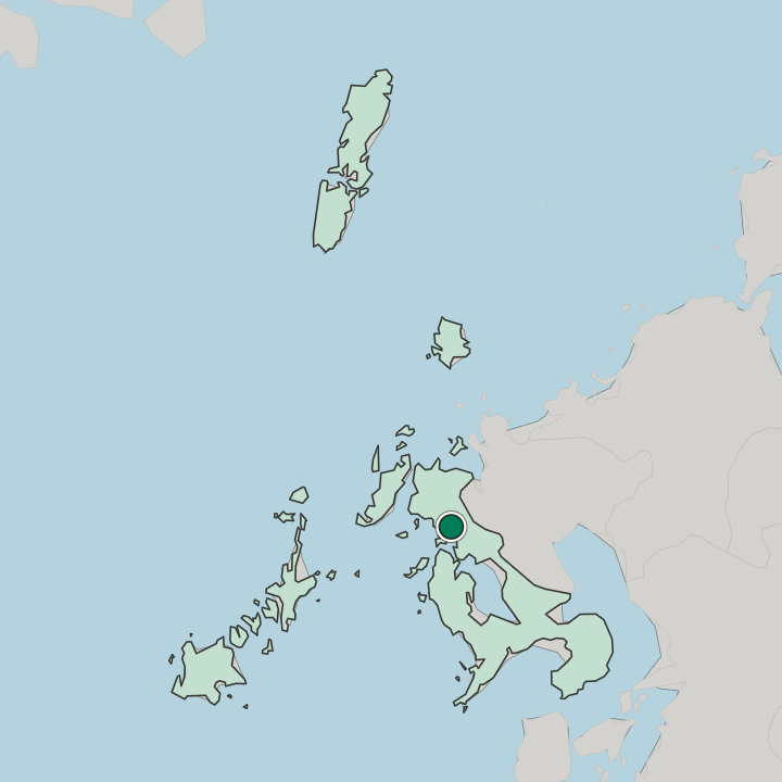 Map showing Sasebo — In Nagasaki Prefecture