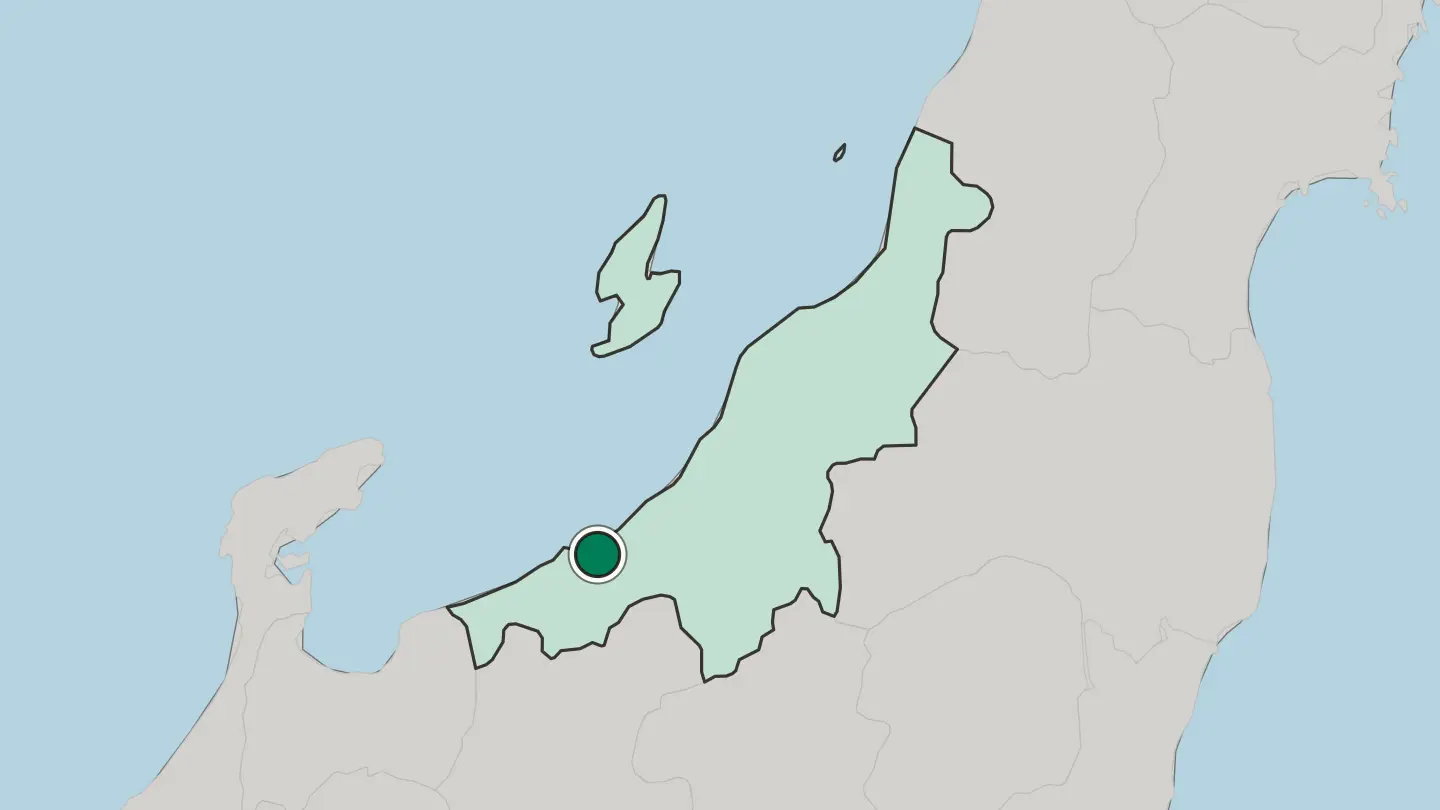 Map of Jōetsu in Japan