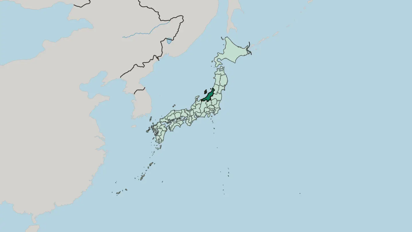 Map of Niigata-ken in Japan