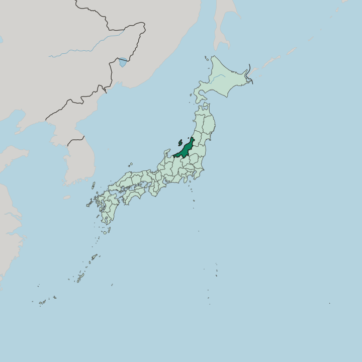 Map showing Niigata-ken — In Japan