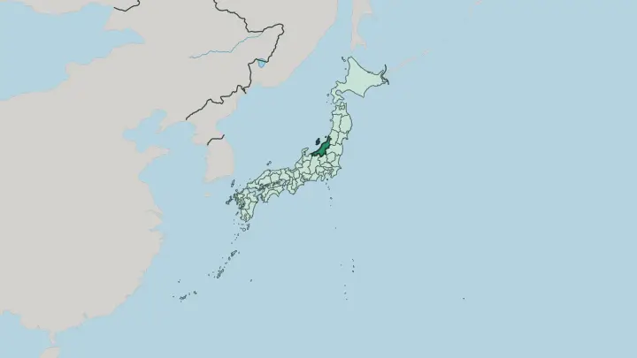 Map of Niigata-ken in Japan