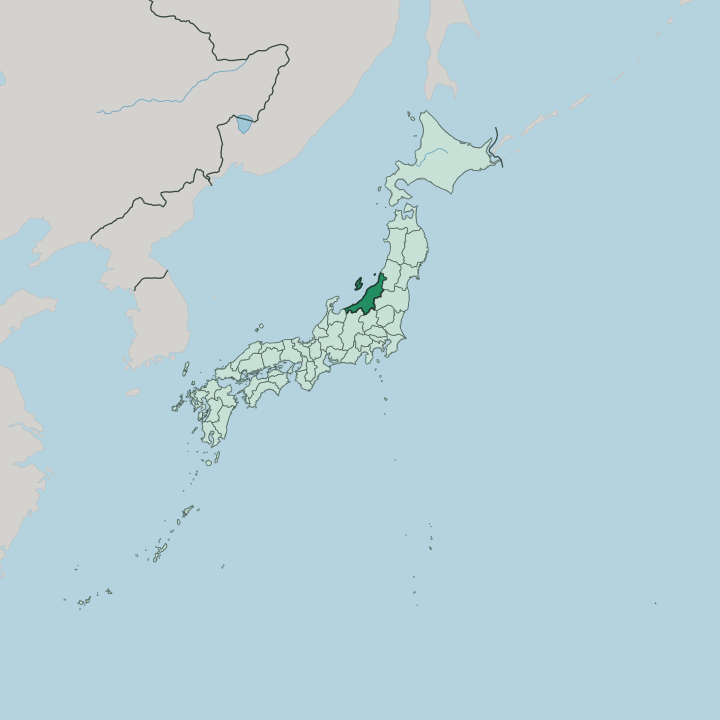 Map showing Niigata-ken — In Japan