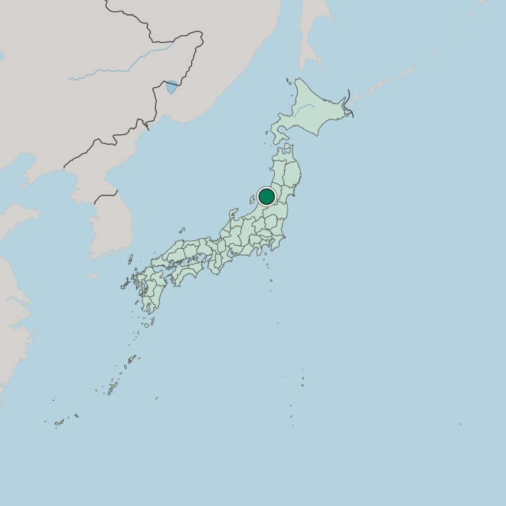 Map showing Murakami — In Japan