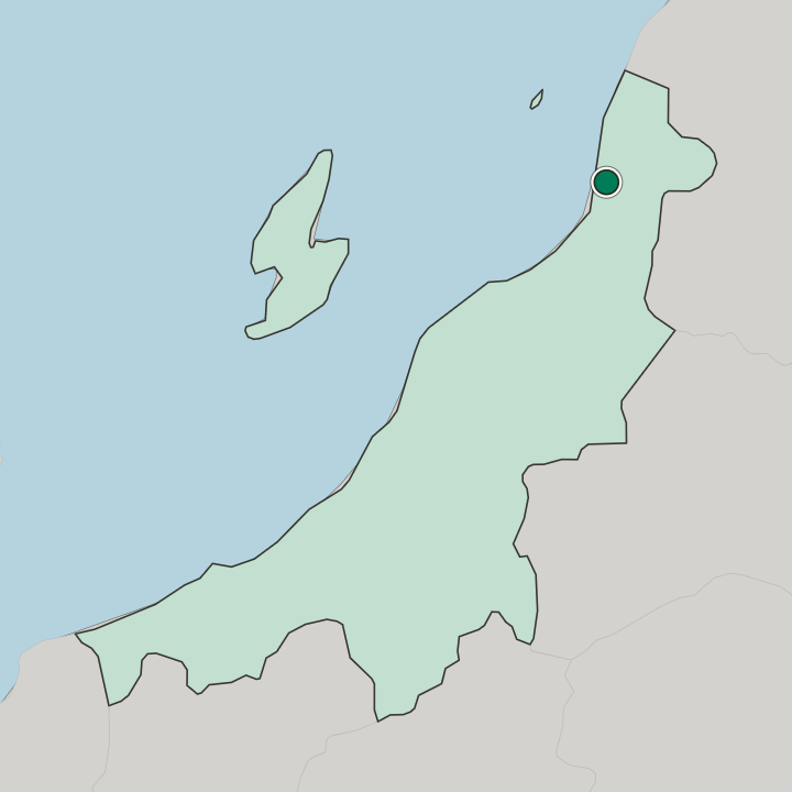 Map showing Murakami — In Niigata-ken