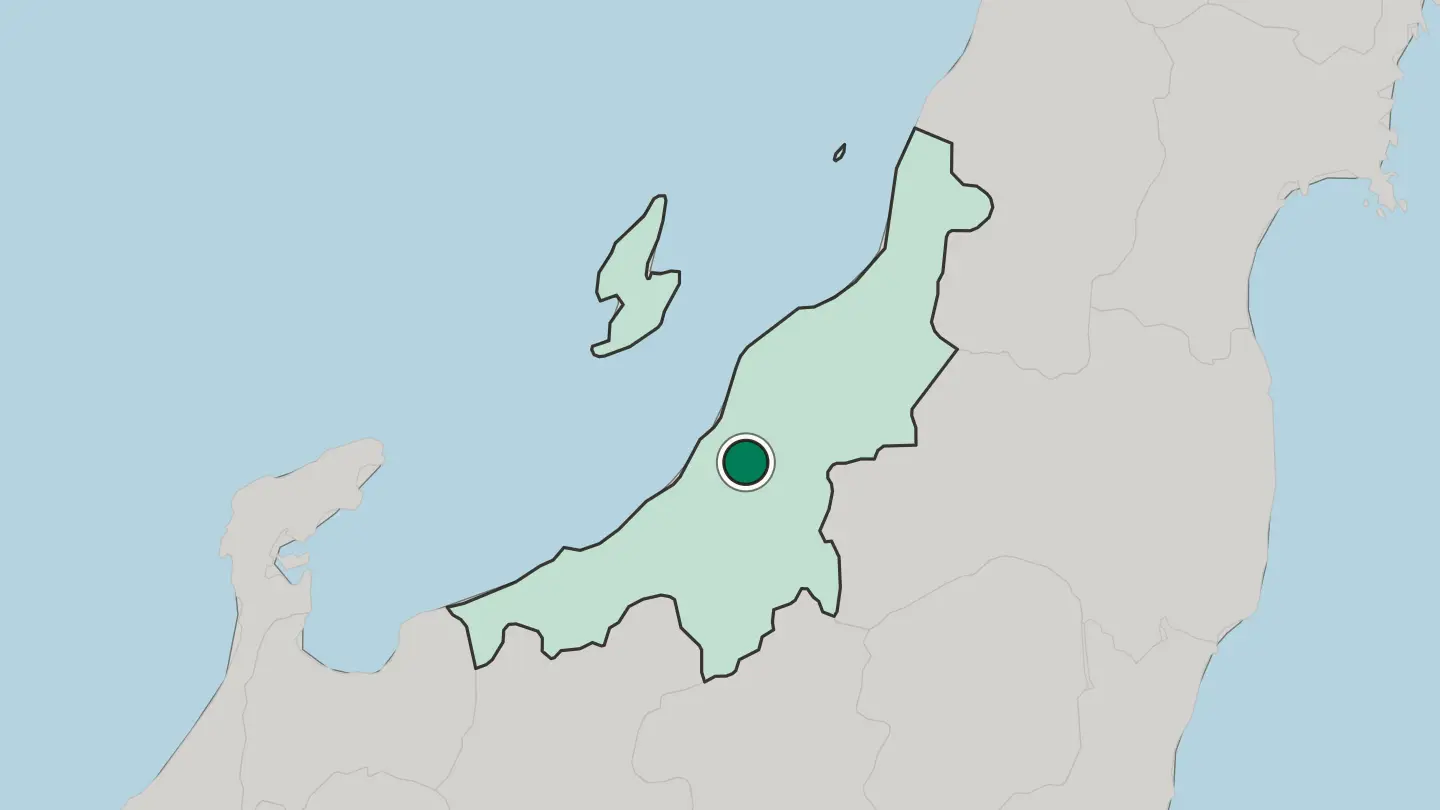 Map of Nagaoka in Japan