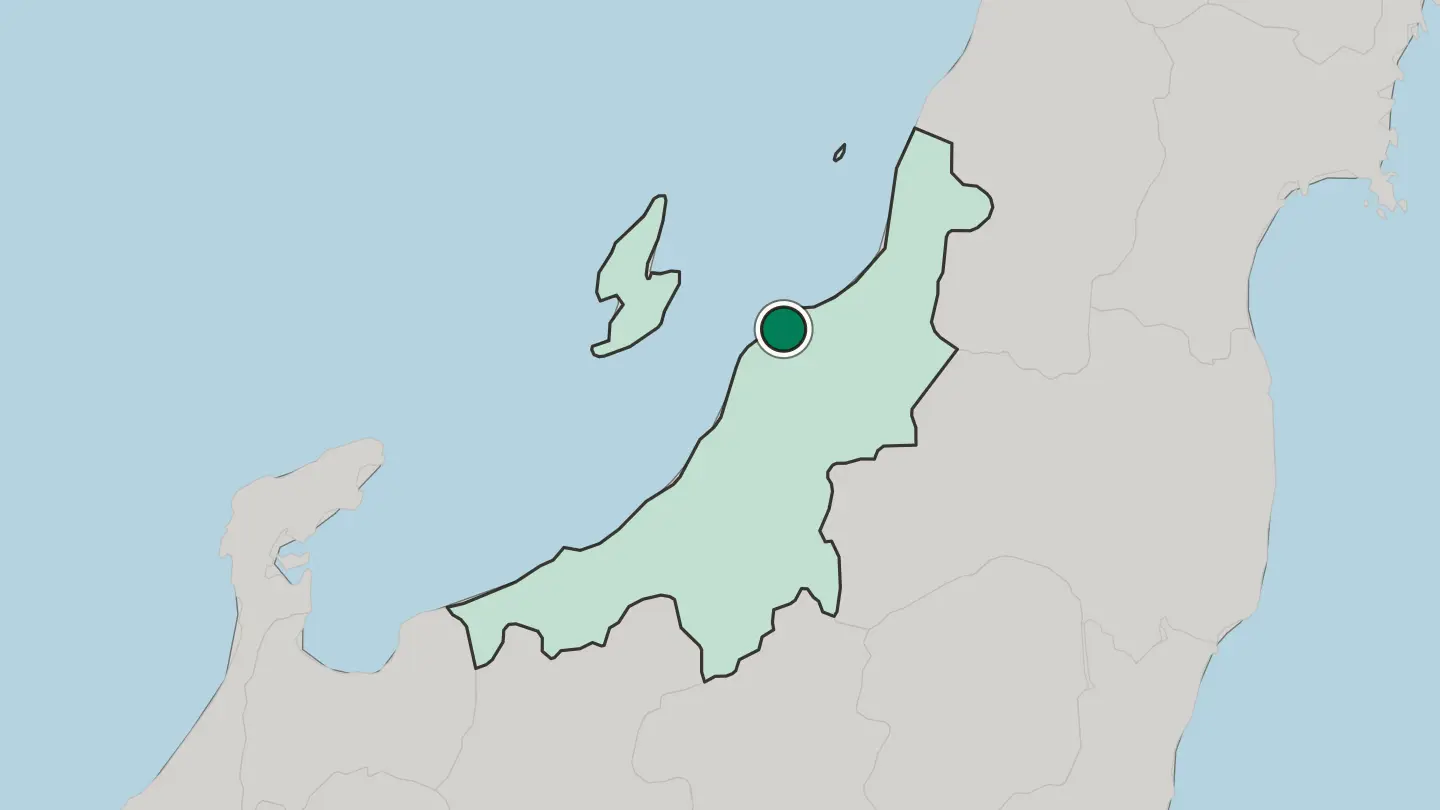 Map of Niigata in Japan