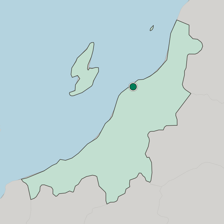 Map showing Niigata — In Niigata-ken