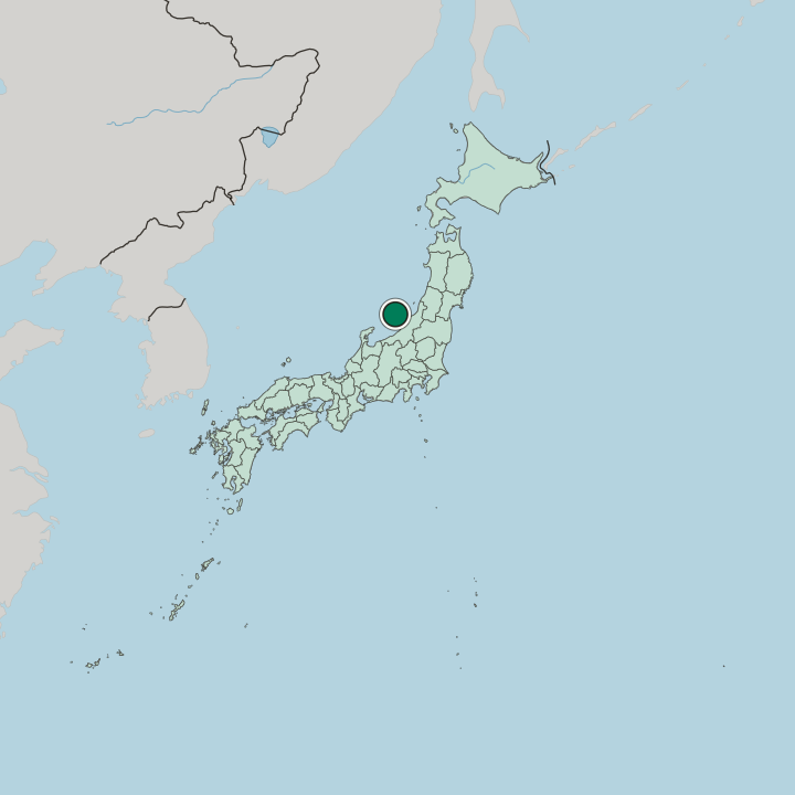 Map showing Sado — In Japan