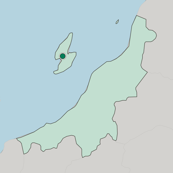 Map showing Sado — In Niigata-ken