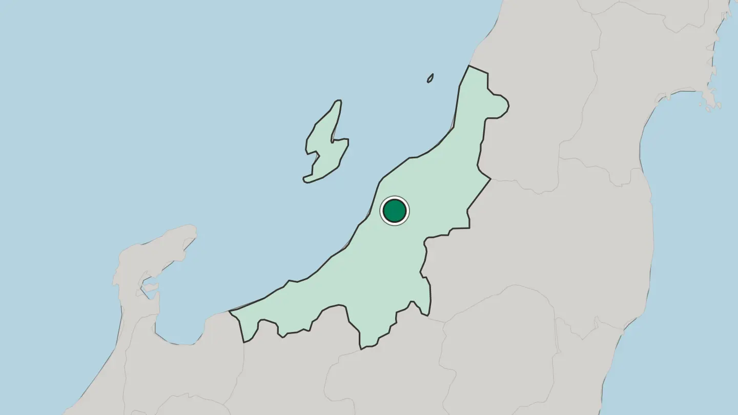 Map of Sanjō in Japan