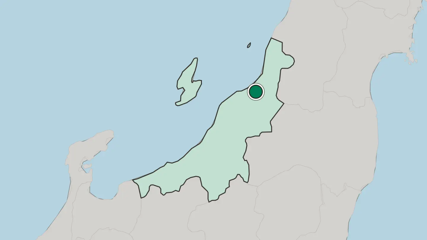 Map of Shibata in Japan