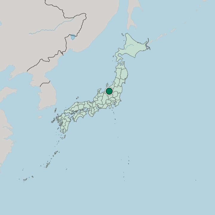 Map showing Tōkamachi — In Japan