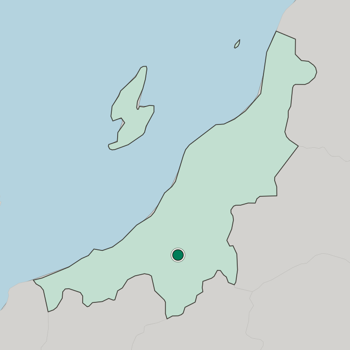 Map showing Tōkamachi — In Niigata-ken