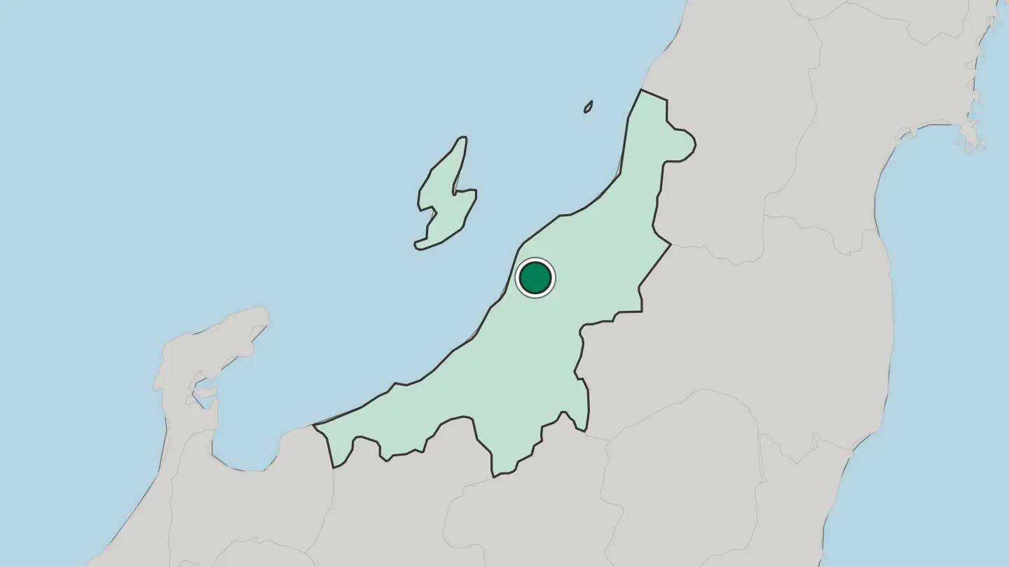Map of Tsubame in Japan