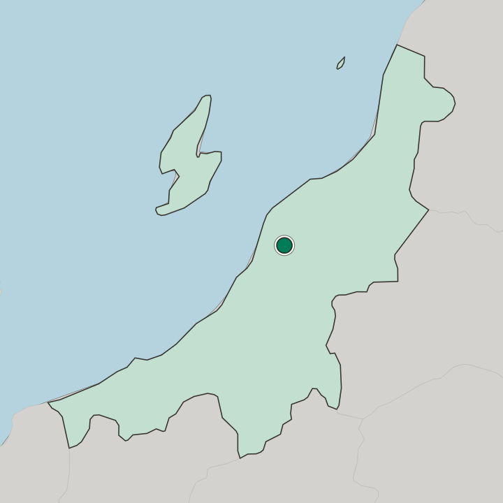 Map showing Tsubame — In Niigata-ken